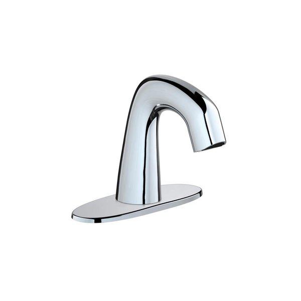 Chicago Faucet EQ Curved 0.5 GPM Centerset Bathroom Faucet, Polished Chrome EQ-A12A-11ABCP